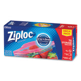 Ziploc Seal Top Bags, 1 gal, 10.75" x 10.56, Clear, 75/Box