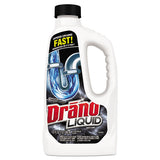 Drano Liquid Drain Cleaner, 32 oz Safety Cap Bottle, 12/Carton