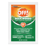 OFF! Deep Woods Towelette, 0.28 Box, Unscented, 12/Box