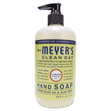 Mrs. Meyer's Clean Day Liquid Hand Soap, Lemon, 12.5 oz, 6/Carton