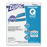 Ziploc Double Zipper Freezer Bags, 1 qt, 2.7 mil, 7