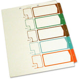 SJ Paper Speedex Letter Size Side Tab TOC Dividers - S05175