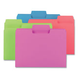 Smead SuperTab Colored File Folders, 1/3-Cut Tabs: Assorted, Letter Size, 0.75" Expansion, 11-pt Stock, Assorted Colors, 24/Pack
