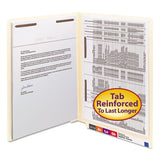 Smead Manila End Tab Fastener Folders with Reinforced Tabs, 11-pt Stock, 2 Fasteners, Letter Size, Manila Exterior, 50/Box