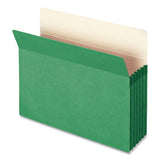 Smead Colored File Pockets, 5.25" Expansion, Letter Size, Green