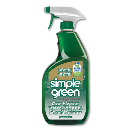 Simple Green Industrial Cleaner and Degreaser, Concentrated, 24 oz Spray Bottle, 12/Carton