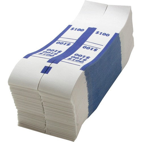 Sparco White Kraft ABA Bill Straps - BS100WK