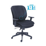 SertaPedic Cosset Ergonomic Task Chair, Supports Up to 275 lb, 19.5" to 22.5" Seat Height, Black