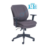 SertaPedic Cosset Ergonomic Task Chair, Supports Up to 275 lb, 19.5" to 22.5" Seat Height, Gray Seat/Back, Black Base