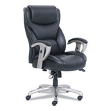 SertaPedic Emerson Big and Tall Task Chair, Supports Up to 400 lb, 19.5" to 22.5" Seat Height, Black Seat/Back, Silver Base