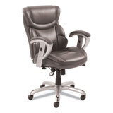 SertaPedic Emerson Task Chair, Supports Up to 300 lb, 18.75" to 21.75" Seat Height, Gray Seat/Back, Silver Base