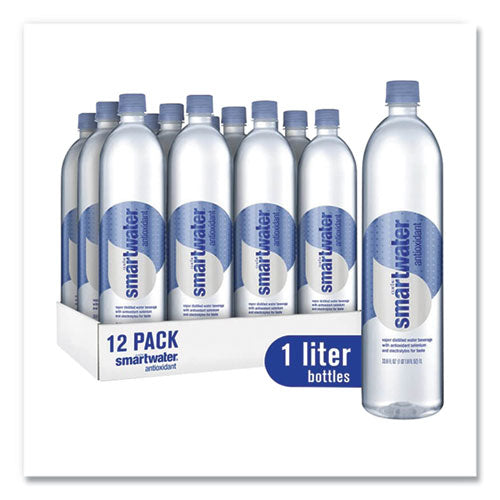 smartwater Antioxidant Vaper-Distilled Water, 33.8 oz Bottle, 12/Carton