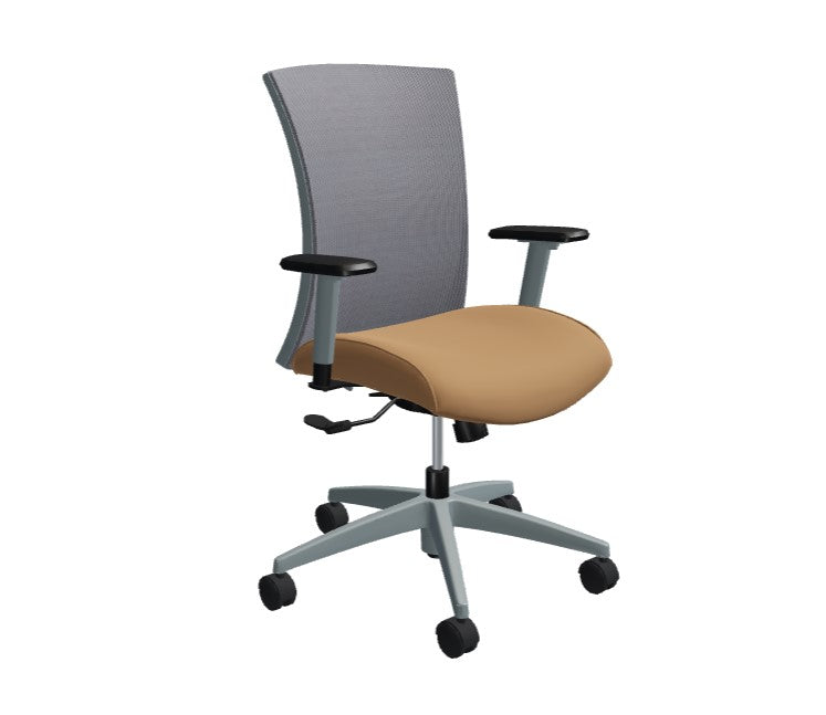 Global Vion – Sleek Shadow Dimension Mesh High Back Tilter Task Chair in Vinyl for the Modern Office, Home and Business.