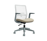 Global Factor – Smart and Chic Snow Mesh Synchro-Tilter Mid-Back Chair in Vinyl, Perfect for your State-of-the-Art Office, Home and Business.