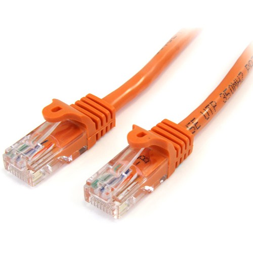 StarTech.com Snagless Cat5e UTP Patch cable - RJ-45 (M) - RJ-45 (M) - 0.9 m - UTP - ( CAT 5e ) - Orange - 45PATCH3OR