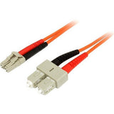 StarTech.com 5m Fiber Optic Cable - Multimode Duplex 50/125 - LSZH - LC/SC - OM2 - LC to SC Fiber Patch Cable - 50FIBLCSC5