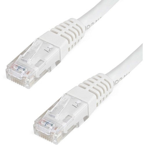 StarTech.com 15ft CAT6 Ethernet Cable - White Molded Gigabit - 100W PoE UTP 650MHz - Category 6 Patch Cord UL Certified Wiring/TIA - C6PATCH15WH