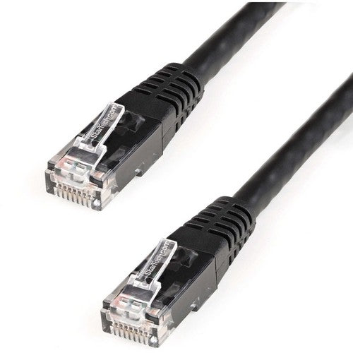 StarTech.com 8ft CAT6 Ethernet Cable - Black Molded Gigabit - 100W PoE UTP 650MHz - Category 6 Patch Cord UL Certified Wiring/TIA - C6PATCH8BK