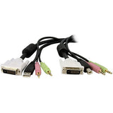 StarTech.com 10 ft 4-in-1 USB DVI KVM Switch Cable with Audio - DVID4N1USB10