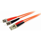 StarTech.com 3m Fiber Optic Cable - Multimode Duplex 62.5/125 - LSZH - LC/ST - OM1 - LC to ST Fiber Patch Cable - FIBLCST3
