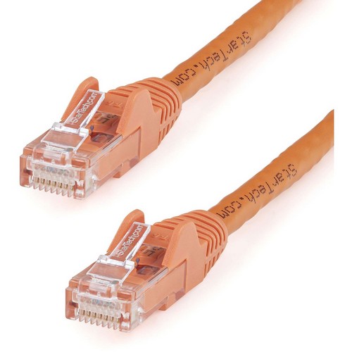 StarTech.com 100ft CAT6 Ethernet Cable - Orange Snagless Gigabit 100W PoE UTP 650MHz Category 6 Patch Cord UL Certified Wiring/TIA - N6PATCH100OR