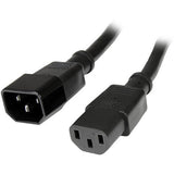 StarTech.com 10ft (3m) Power Extension Cord, C14 to C13, 10A 125V, 18AWG, Computer Power Cord Extension, Power Supply Extension Cable - PXT10010