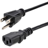StarTech.com 10ft (3m) Computer Power Cord, NEMA 5-15P to C13, 10A 125V, 18AWG, Black Replacement AC PC Power Cord, TV/Monitor Power Cable - PXT101_10