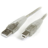 StarTech.com StarTech.com - Transparent USB 2.0 cable - 4 pin USB Type A (M) - 4 pin USB Type B (M) - ( USB / Hi-Speed USB ) - 10 ft - USB2HAB10T