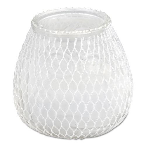 Sterno Euro-Venetian Filled Glass Candles, 60 Hour Burn, 3"d x 3.5"h, Frost White, 12/Carton
