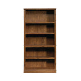Sauder Select Collection Bookcase, Five-Shelf, 35.27w x 13.22d x 69.76h, Oiled Brown