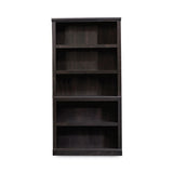 Sauder Select Collection Bookcase, Five-Shelf, 35.27w x 13.22d x 69.76h, Estate Black