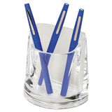 Swingline Stratus Acrylic Pen Cup, 4.5 x 2.75 x 4.25, Clear