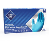 Safety Zone Powder Free Blue Nitrile Gloves - GNPR-MD-1A