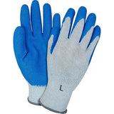 Safety Zone Blue/Gray Coated Knit Gloves - GRSL-LG