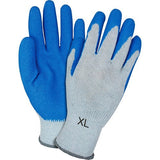 Safety Zone Blue/Gray Coated Knit Gloves - GRSL-XL