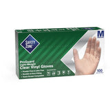 Safety Zone Powder Free Clear Vinyl Gloves - GVP9-MD-HH