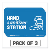 Tabbies BeSafe Messaging Education Wall Signs, 9 x 6,  "Hand Sanitizer Station", 3/Pack