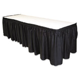Tablemate Table Set Linen-Like Table Skirting, Polyester, 29" x 14 ft, Black