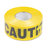 Tatco Caution Barricade Safety Tape, 3" x 1,000 ft, Black/Yellow