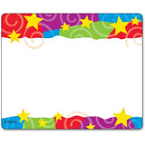 Trend Stars & Swirls Colorful Self-adhesive Name Tags - T-68070