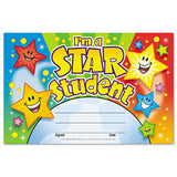 TREND Recognition Awards, I'm a Star Student, 8.5 x 5.5, Assorted Colors, 30/Pack