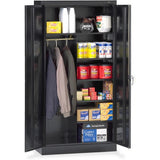 Tennsco Combination Wardrobe/Storage Cabinet - 7214BK