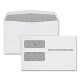 TOPS 1099 Double Window Envelope, Commercial Flap, Gummed Closure, Contemporary Seam, 5.63 x 9, White, 24/Pack