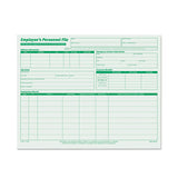 TOPS Employee's Record File Folder, Straight Tabs, Letter Size, Index Stock, Green, 20/Pack