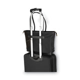 Targus Newport Laptop Tote, Fits Devices Up to 15.9", Nylon/Leatherette, 17 x 7 x 10.5, Black