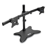 Tripp Lite Dual Desktop Monitor Stand, For 13" to 27" Monitors, 31.69" x 10" x 18.11", Black, Supports 26 lb