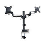 Tripp Lite Dual Monitor Mount, For 13" to 27" Monitors, 33.63" x 4.53" x  20.08", Black, Supports 22 lb
