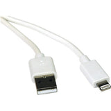 Tripp Lite 3ft Lightning USB Sync/Charge Cable for Apple Iphone / Ipad White 3' - M100-003-WH