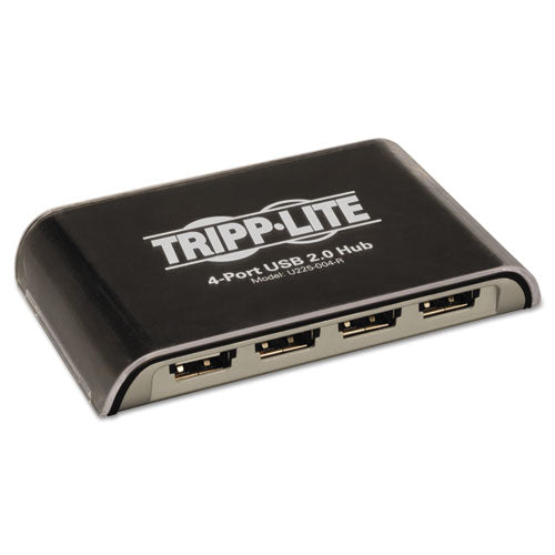 Tripp Lite USB 2.0 Hub, 4 Ports, Black/Silver