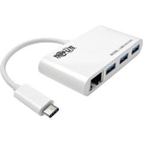 Tripp Lite 3-Port USB-C to USB-A Hub Portable w/ Gigabit Ethernet Port RJ45 - U460-003-3AG